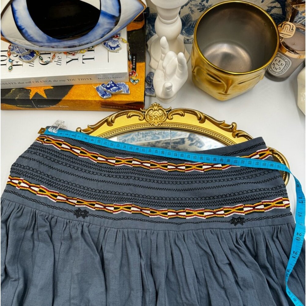 🆕 ISABEL MARANT ETOILE 🧿 NWOT Breeda Cotton Embroidered Mini Skirt -SZ 38 - Picture 15 of 16